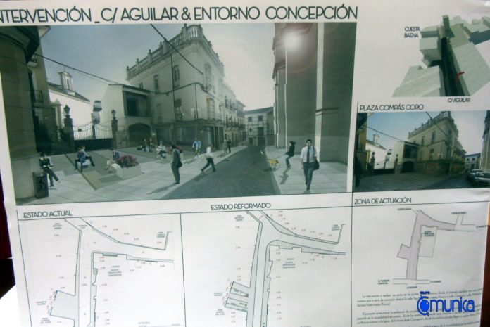 Obras, calle Aguilar y entorno Concepción
