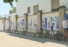 Comienza la elaboración de un mural por la Igualdad en la plaza Charo Prieto